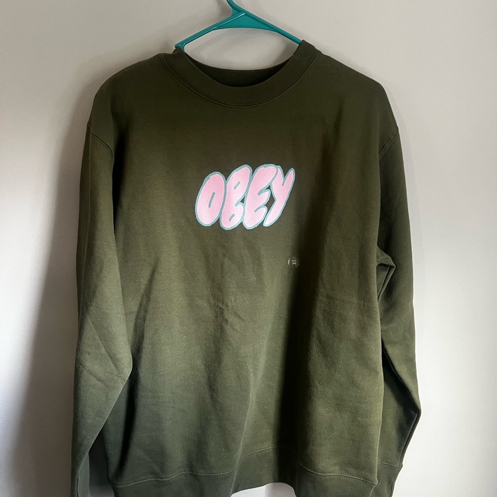 Obey Men's Olive Green Sweater
